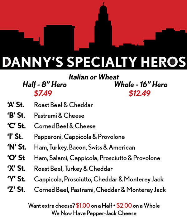 Danny's Downtown Deli Menu Order Online Delivery Lincoln NE