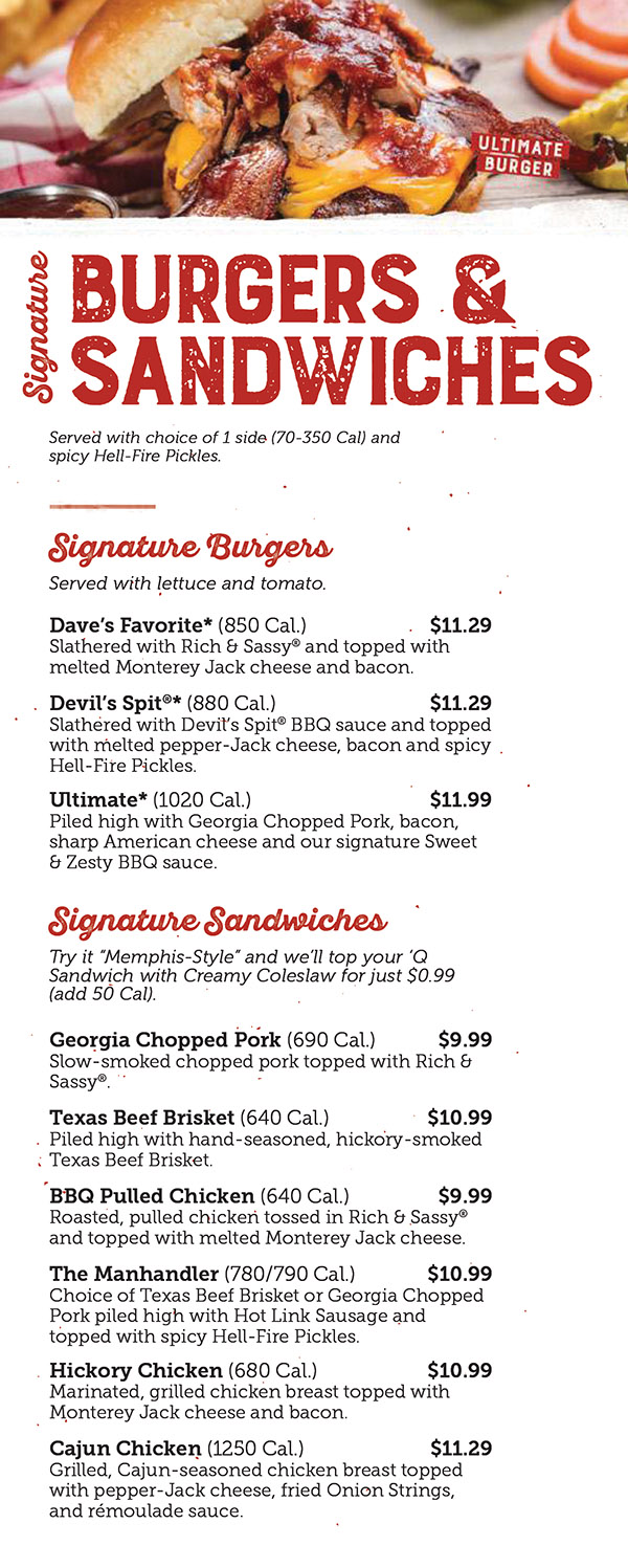 Famous Dave's Bar-B-Que | Menu | Delivery | Order Online | Lincoln NE