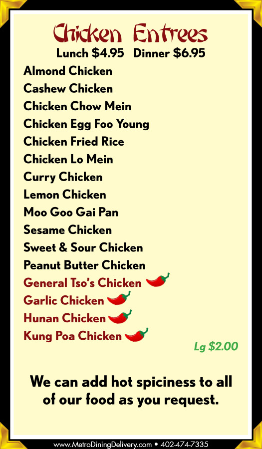 Little Chopsticks Chinese Restaurant Menu - Lincoln Nebraska - Page 6