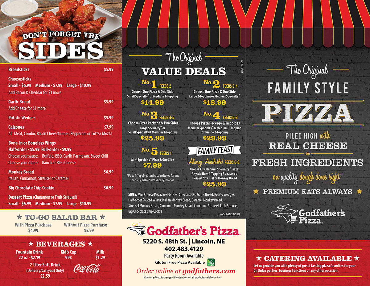 Godfather's Pizza Menu Specials