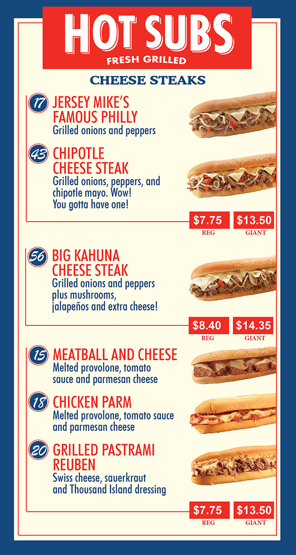 Jersey Mike's Subs Menu Order Online Delivery Lincoln NE City