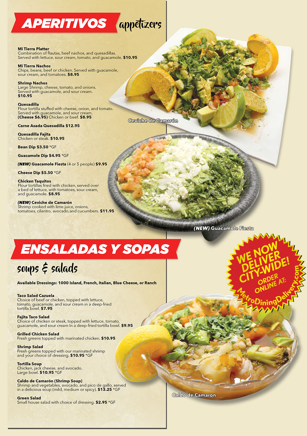 Mi Tierra Mexican Restaurant Menu Order Online Delivery Lincoln Ne City Wide Delivery Metro Dining Delivery