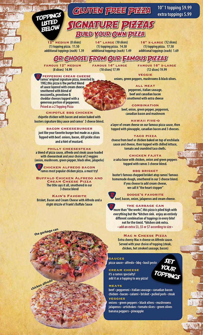 Menu 1 — Ramundo's Pizzeria