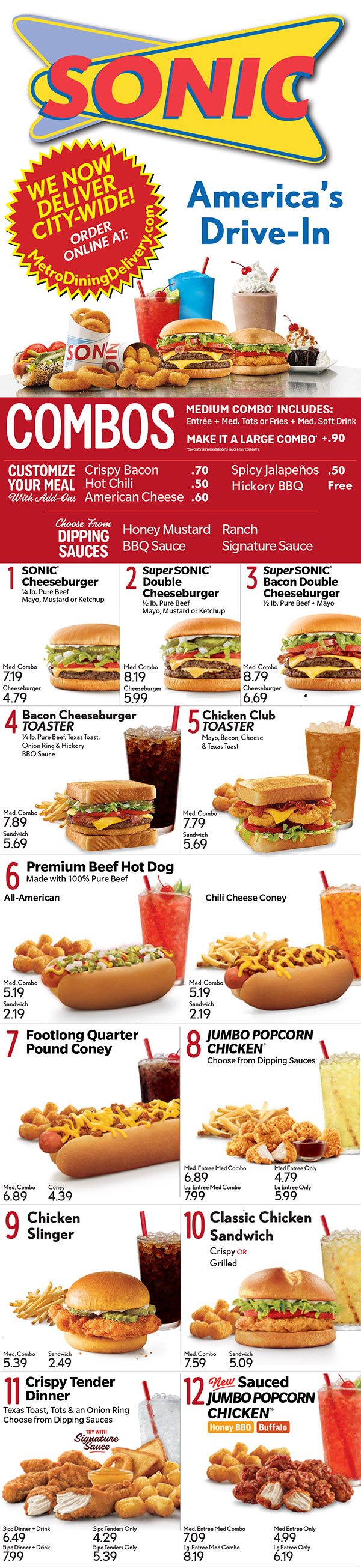 Sonic Drive-In, Full Menu, Delivery, Order Online