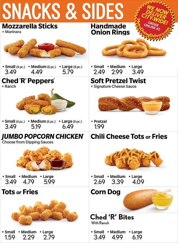 Sonic Drive-In Delivery Menu, Order Online