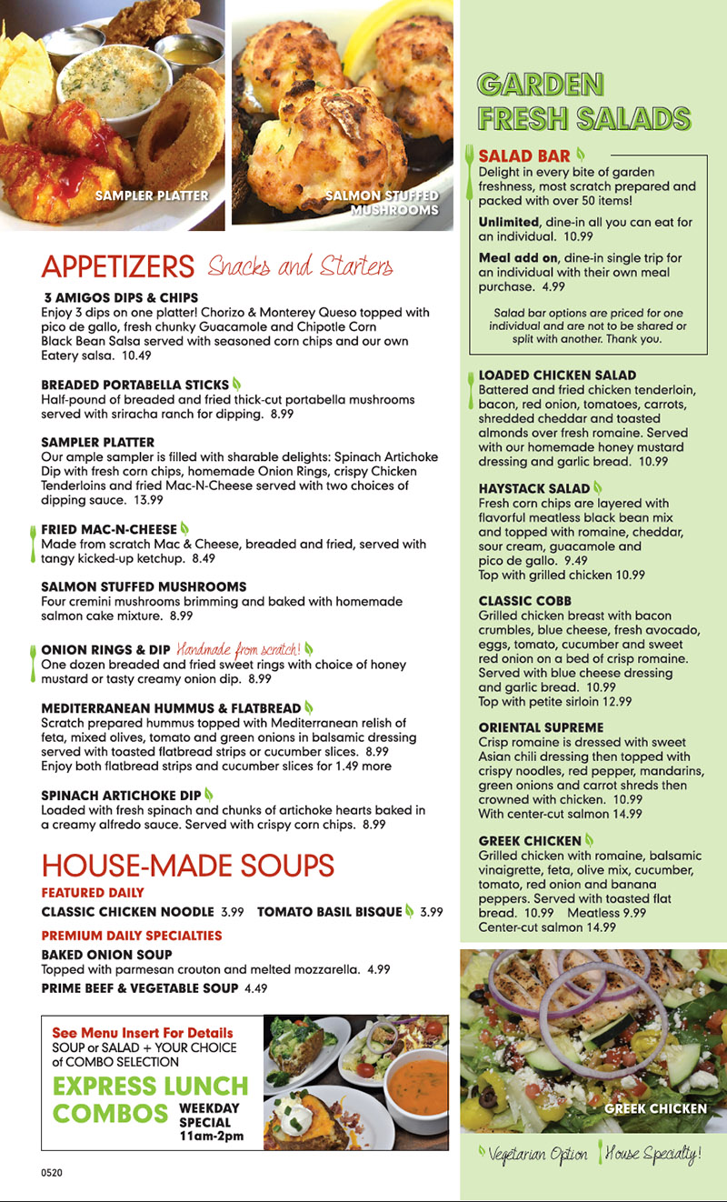 The Eatery | Menu | Delivery | Order Online | Lincoln NE | City-Wide ...