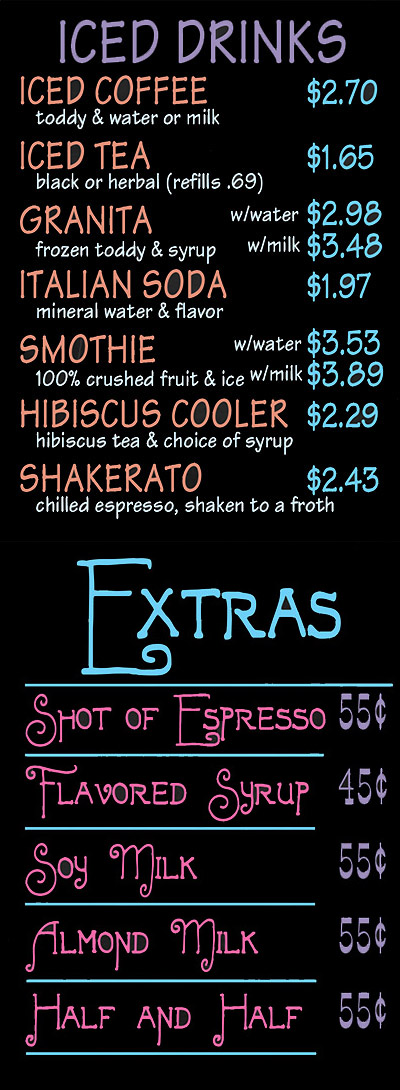 The Mill Coffee & Tea Menu - (402) 475-5522 - Lincoln NE - Provided by ...